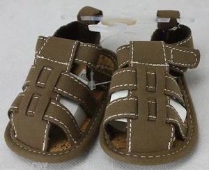 Carter's Boys Cute Brown Sandal Shoes Size Newborn NWT - Picture 1 of 2
