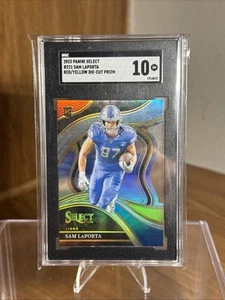 2023 Panini Select #221 Sam LaPorta Red/Yellow Die-Cut Prizm SGC Gem 10 Rookie - Bild 1 von 2