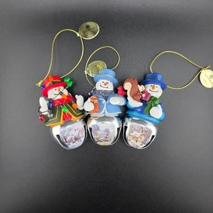 Bradford Exchange Thomas Kinkade Snowbell Ornaments Set 16 Holiday 3pc New COA - Picture 1 of 9