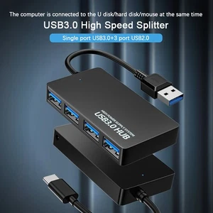 USB Hub USB 3.0 4 Port Type C HUB High Speed Data cable Convertor Adapter - Afbeelding 1 van 14