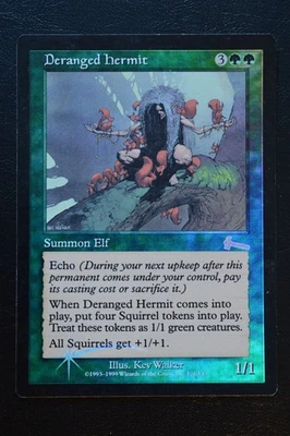 Magic The Gathering MTG DERANGED HERMIT FOIL Urza's Legacy HP Heavily Played - Image 1 of 2