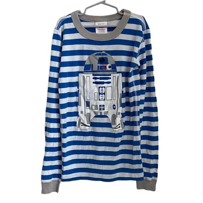 Hanna Andersson x 星球大战儿童 14 码睡衣衬衫长袖 R2D2 蓝色 — 第 1/4 张图片