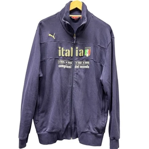 Puma Italia Giacca Uomo 2XL Blu FIGC Calcio Calcio Full Zip Pista + Tasche - Foto 1 di 8