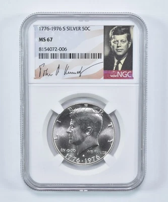 1976-S Kennedy Half Dollar Silver MS67 NGC Special Label *1873 - Image 1 of 4