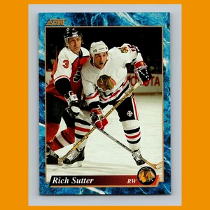 Rich Sutter #498 1993-94 Score Chicago Blackhawks Hockey Card NHL - Foto 1 di 3