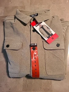Kirkland Signature Hombres Camisa Chaqueta Tostada Cazadora Bolsillos Elastizada Peso Pesado - Imagen 1 de 3