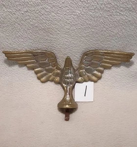 Vintage massives Messing 6 1/2" x 3" fliegender Adler Flaggenmast Endstück Topper Kunst Figur 1 - Bild 1 von 6