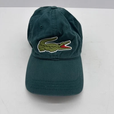 Gorra de sarga de algodón ajustable unisex de cocodrilo grande verde Lacoste talla única Foto 1 de 4