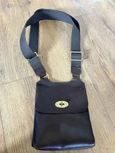 Mulberry Antony Leather Crossbody Messenger Bag Dark Brown - Picture 1 of 15