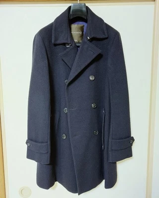 Gabardina de lana Mackintosh Fetlar usada talla 38 azul marino longitud 81 cm Foto 1 de 4