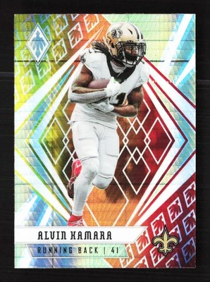 2020 Panini Phoenix Fire Burst Refractor Alvin Kamara New Orleans Saints #11 - Image 1 of 2