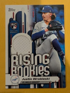 Actualización Topps 2025 Rising Rookies RC Reliquia Justin Wrobleski Dodgers - Imagen 1 de 1