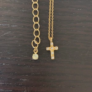 Halskette Damen Kreuzanhänger goldfarben  - Bild 1 von 6