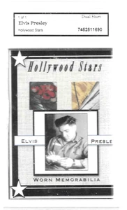 HOLLYWOOD STARS ELVIS PRESLEY 1/1 DUAL SHIRT USED WORN MEMORABILIA #7452511690 - Picture 1 of 2