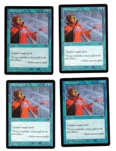 MTG CONTRAHECHIZO TEMPEST x4 JUEGO COMÚN AZUL INSTANTÁNEO CASI NUEVO MODERNO COMANDANTE CEDH - Imagen 1 de 2