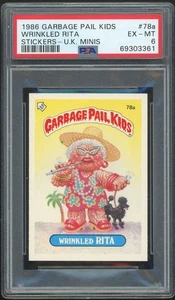 Topps Garbage Pail Kids 2nd Series UK Minis #78a Wrinkled Rita PSA 6 EX-MINT - Picture 1 of 2