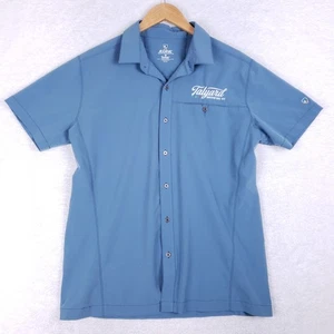 KÜHL Camicia Uomo Renegade Tufflex M Blu Manica Corta Tallyard Brewing Co - Foto 1 di 9