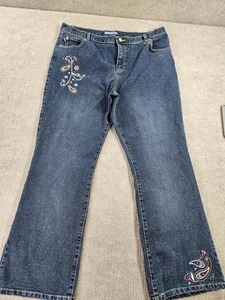 Pantalones de mezclilla Canyon River Blues para mujer 18,5 azul elástico bordado cachemira - Imagen 1 de 18