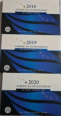2018 - 2023 American Innovation $1 Coin Proof Sets in OGP with COA 6 Sets - Image 1 of 2