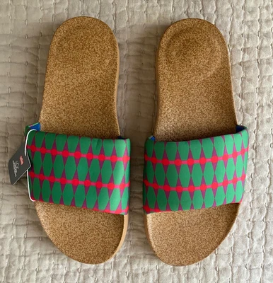 Fitflop x Yinka ILori IQUSHION Colorful Womens 10/43 Slides Retro Comfy Sandals - Image 1 of 4