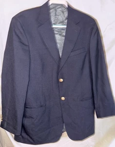 Blazer Stafford Para Hombres 40R Azul Marino Dorado Botón Abrigo Deportivo Mezcla de Lana Clásico - Imagen 1 de 9