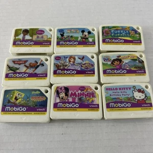 Vtech MobiGo V Reader Games Lot Of 9 Mickey Hello Kitty Nickelodeon Dora - Picture 1 of 1
