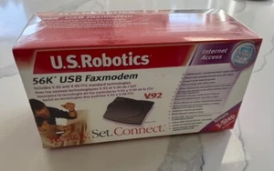 US ROBOTICS 5633A FAXMODEM USR265633A 56K V.90 WITH POWER SUPPLY MANUAL SOFTWARE - Picture 1 of 1