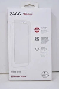 Zagg InvisibleShield Glass Elite Screen Protector for Apple iPhone 14 Pro Max - Picture 1 of 2