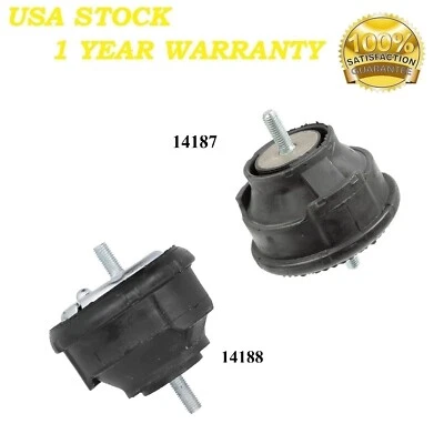 2 PCS LEFT & RIGHT MOTOR MOUNT FIT BMW 320I 2001-2005 2.2L M54 - Image 1 of 4