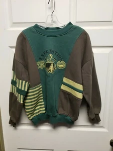Vtg Gitano Men Long Sleeve Shirt Size M Gray Green Yellow Expedition  - Picture 1 of 9