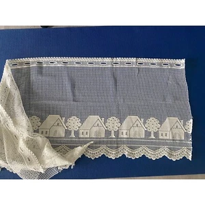 Vintage Lace Window Valance Country House Cottage 36"wide x 11" long - Picture 1 of 2