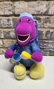 Vintage 2001 Barney The Dinosaur Brush Your Teeth Talking & Singing Plush Toy