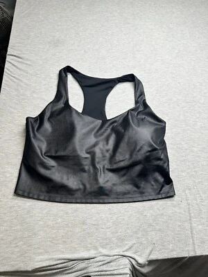 Fabletics Women's Plus Anywhere Built-In Bra Tank CG2 Black Shine size 2XL/1X - Image 1 of 4