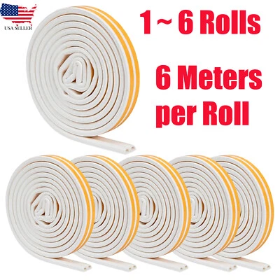 Cinta adhesiva de espuma con sello de goma 6M para puerta ventana (1~6) Foto 1 de 4