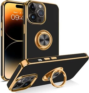 For iPhone 16 16 Pro 14 Max 15 Plus Magnetic Shockproof Ring Holder Case Cover - Picture 1 of 22