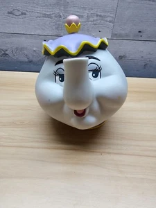 BEAUTY & THE BEAST MRS. POTTS HARD RUBBER PIGGY BANK - DISNEY - Picture 1 of 9
