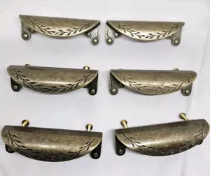 6 -Nature's Splendor 3" Center Finger Cabinet Pull Weathered Nickel Amerock - Picture 1 of 6
