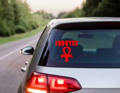 HANDMADE The 69 Eyes Car Decal Vinyl Band Logo Glossy Bumper Sticker Punk Rock Goth Metal
