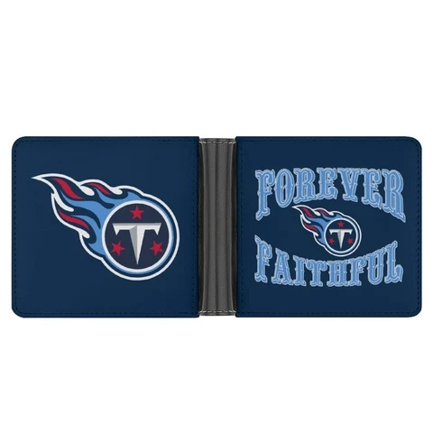 Forever Faithful Tennessee Titans Fans PU Wallet Double Sided Printed Wallet Cover