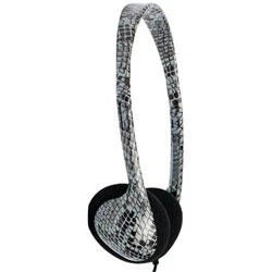 Urbanz SNAKZ Grey Black Snake Print Over Ear Headphones - Image 1 of 4