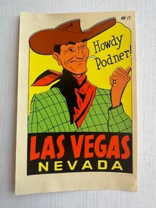 1940's Las Vegas Nevada Vegas Vic Cowboy Decal - Picture 1 of 2