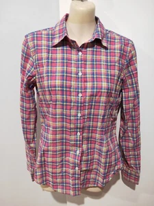 "Brooks Brothers 346" Womens Hot pink check blouse - Size US 0 (150 / 68) - Picture 1 of 5
