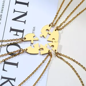 Edelstahl Love Puzzle Anhänger Damen Halskette Schmuck Abschluss Geschenke - Bild 1 von 16