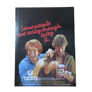 Cerveza importada Tecate 1982 - Anuncio impreso vintage - Imagen 1 de 3