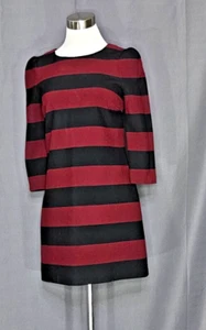 Zara Woman - Red and Black Stripe Long Sleeve Dress - Size XS - Picture 1 of 2