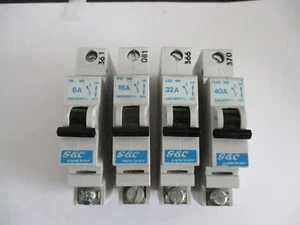 MCB GEC VYNCKIER SERIE S 6A 10A 16A 20A 32A 40A M6 POLO ÚNICO - Imagen 1 de 1
