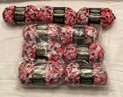 Lot of 9 Skeins Jo-Ann Sensations Berry #2722 Willow Ribbon Yarn - Image 1 of 4