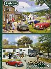 Falcon Deluxe 2 X 500 Jigsaw Puzzles Driving The Dales By Kevin Walsh
