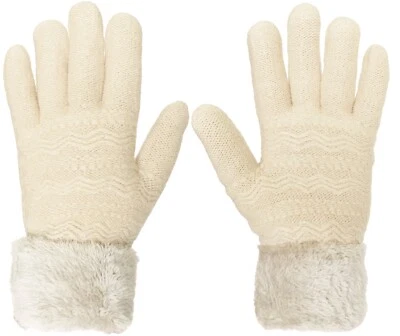 Guantes de invierno forrados de felpa súper gruesos de alta resistencia de piel sintética para mujer Foto 1 de 2