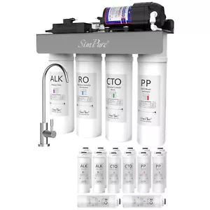 SimPure WP2-400GPD UV Alkaline pH+ Reverse Osmosis 2-Year Water Filters System - Picture 1 of 11